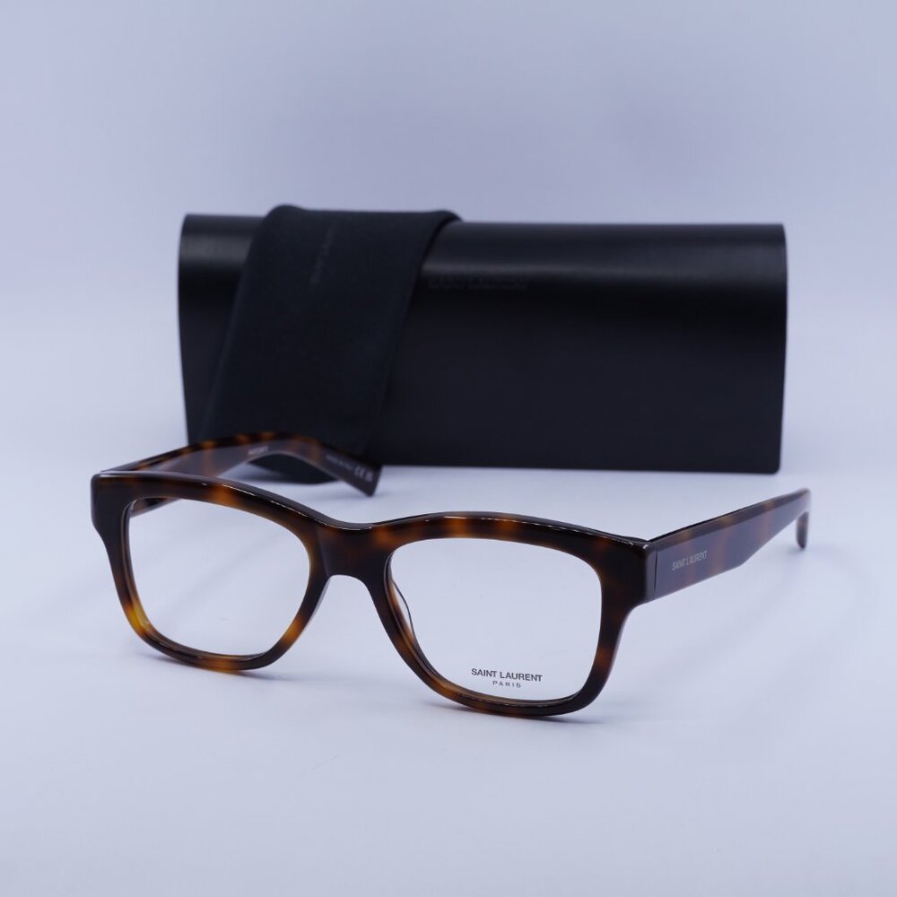 Saint Laurent SL677 003 Square Eyeglasses 54mm – Havana